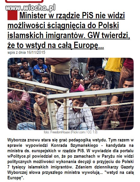 Faktycznie wstyd...za czopków z GW 