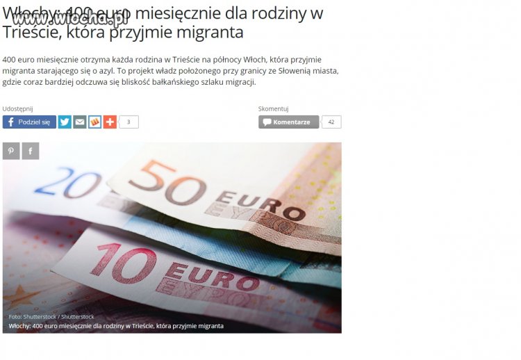 Włochy: 400 euro miesięcznie dla rodziny 