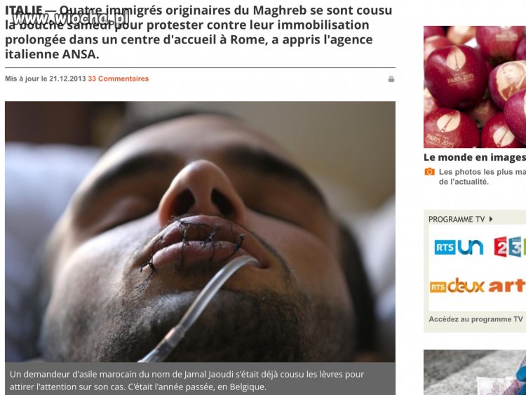 4 marokańskich imigrantów zszyło sobie usta  