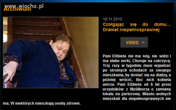 Tak w Polsce *pomaga* się tym co pomocy potrzebują