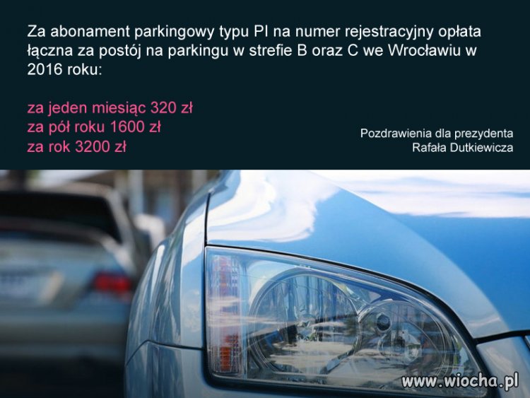 Parkingi płatne we Wrocławiu droższe niż w Austrii