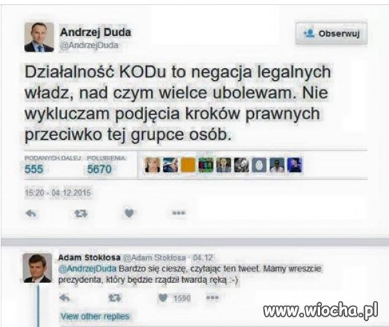 A mnie tu pisali