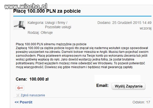 Ciekawe ogłoszenie