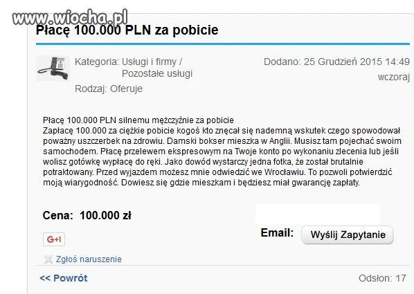 Ciekawe ogłoszenie