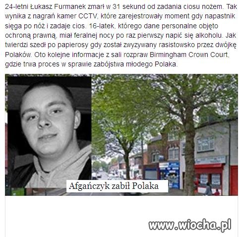 16 letni Afgańczyk zabija Polaka.