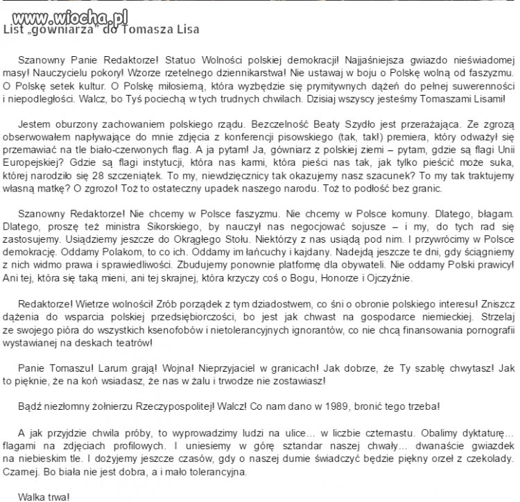 List do LISka.