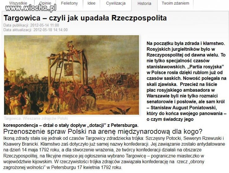 Historia kołem się toczy. Obrót sprawy podobny.