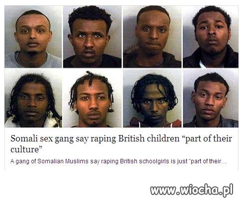 Somalijski gang gwałcicieli dzieci.