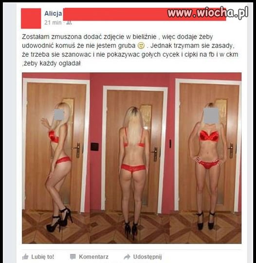 Blondi zmuszona żeby dodać zdjęcia w bieliźnie