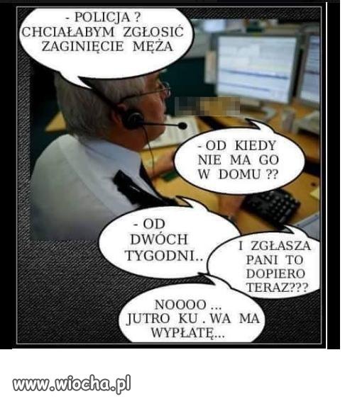 Zaginięcie męża.