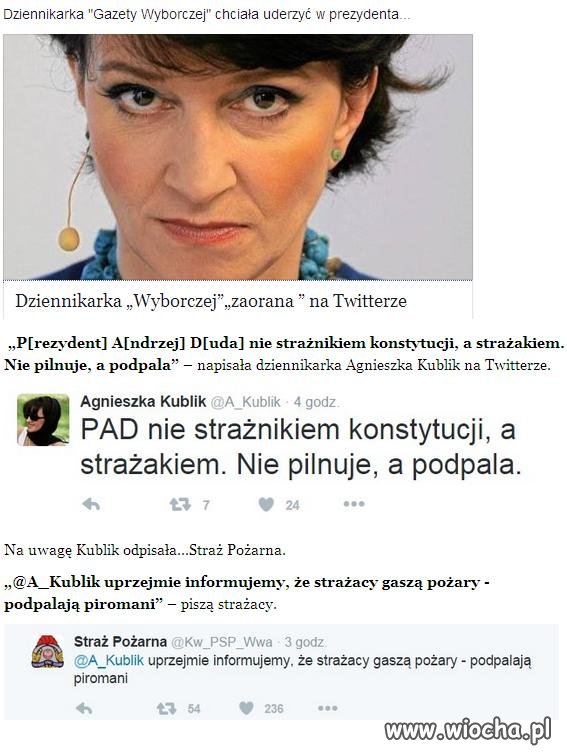 Dziennikarka „Wyborczej”„zaorana ” na Twitterze
