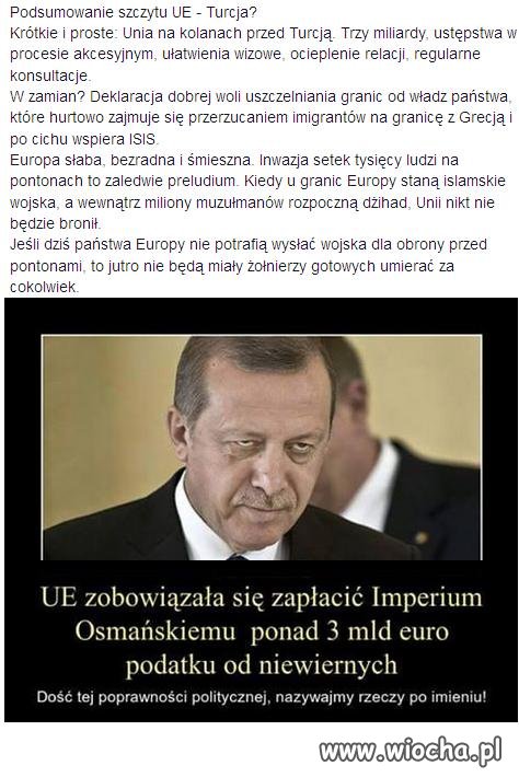 Unia na kolanach przed Turcją.