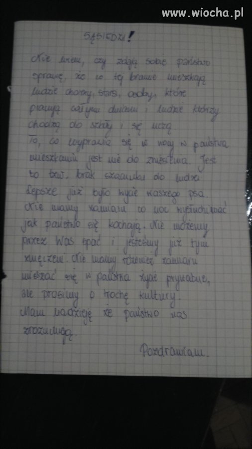 List od sąsiadów
