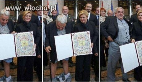 Gdy odbierasz nagrodę od prezydenta Chorwacji