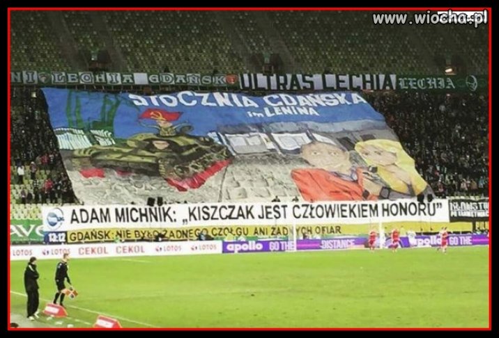 Oprawa na meczu. Dosyć konkretna.