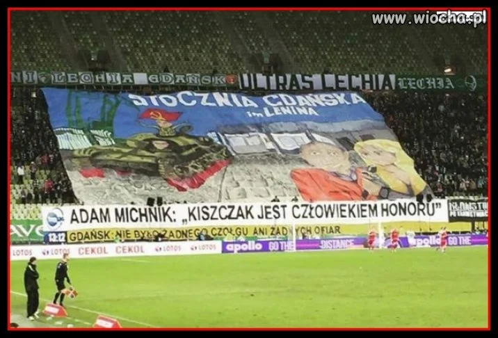 Oprawa na meczu. Dosyć konkretna.