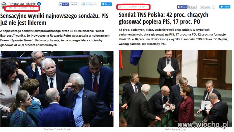 Stary numer PO z sondażami, kolejna wersja
