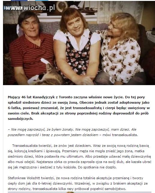 Co ludzie mają w głowach? 46 latek adoptowany.