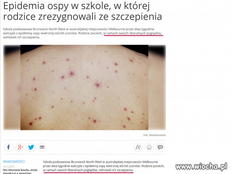Epidemia w ramach liberalnych poglądów
