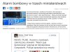 Alarm bombowy w trzech ministerstwach
