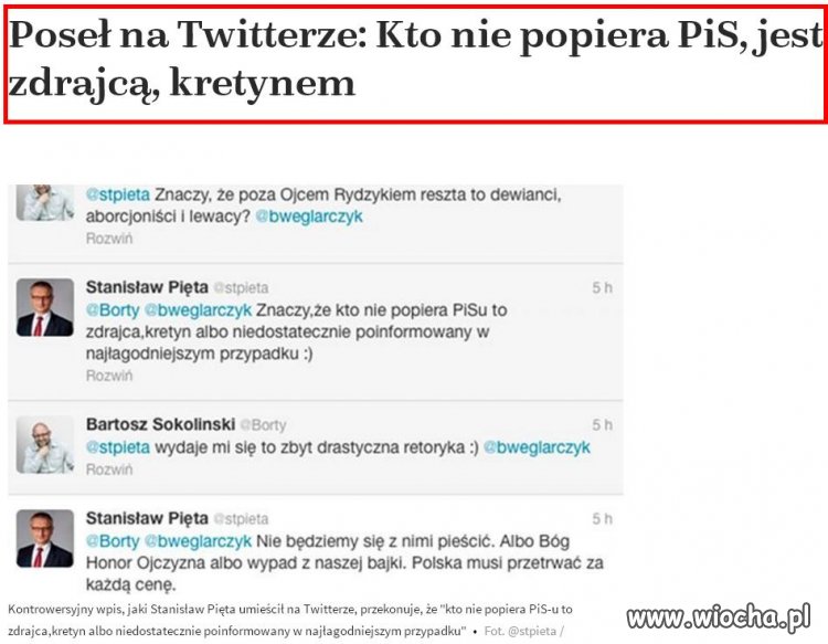 Czy słyszeliście kiedykolwiek posła Piętę... 