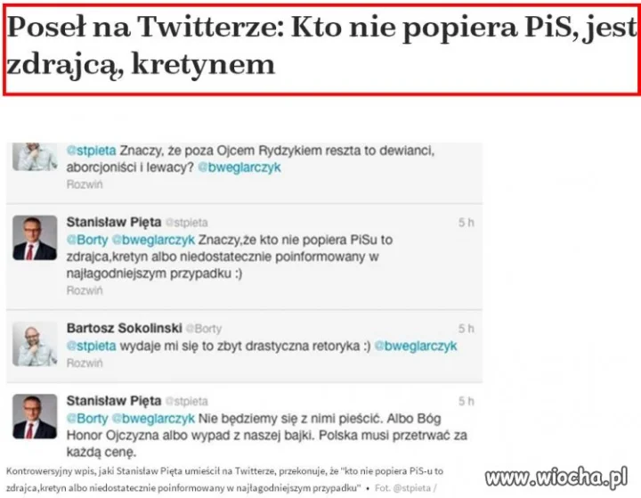 Czy słyszeliście kiedykolwiek posła Piętę... 