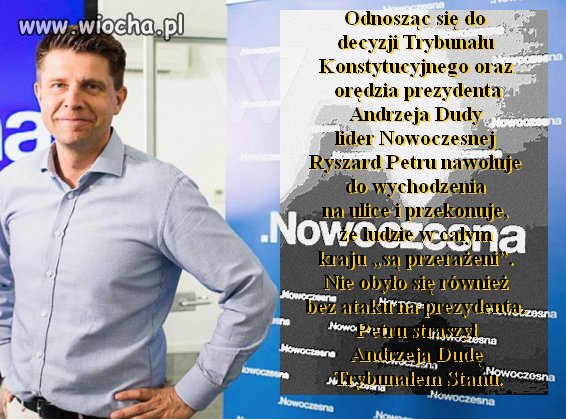 Petru nawołuje do wyjścia na ulice 