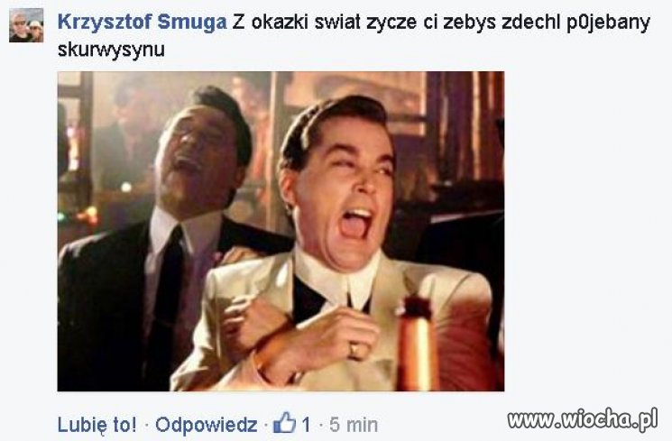 Takie życzenia dostałem od pewnego "pana" na FB