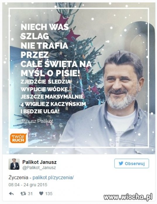 Ja już swoje złożyłem, teraz składa Janusz 