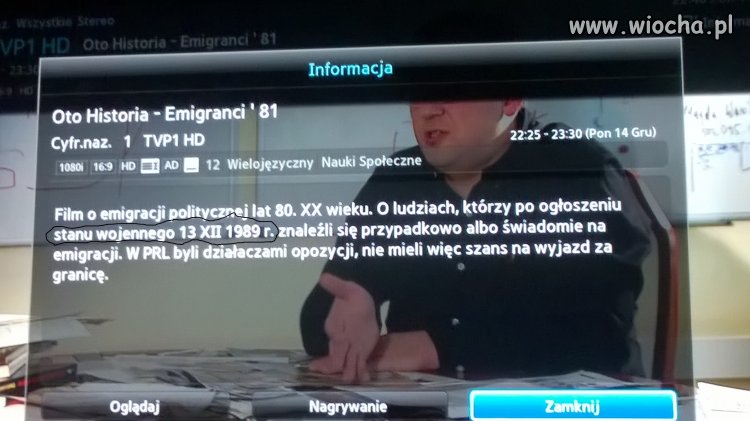 Znajomość historii w TVP