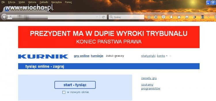 A chciałem tylko zagrać w tysiąca 