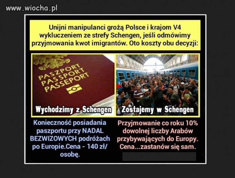 Wykluczenie ze strefy Schengen.