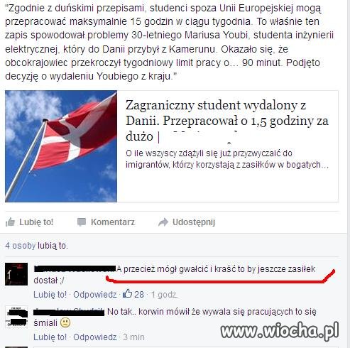 Przepracował 1,5 godziny za dużo wydalony z Danii