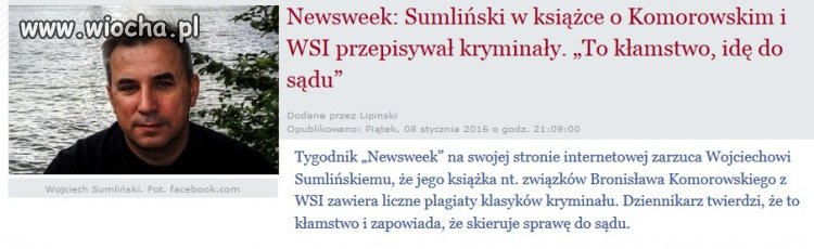 Prezydent mógł podać mnie do sądu w trybie wyborczym.