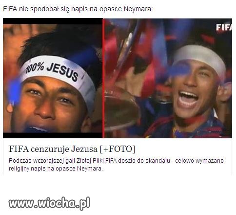 Fifa cenzuruje Jezusa.