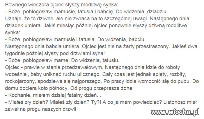 Dla odmiany coś do śmiechu
