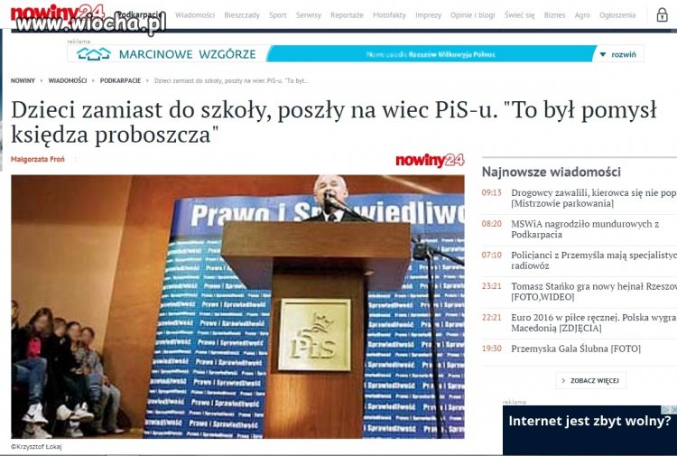 Ktoś ostatnio bardzo krytykował takie postępowanie