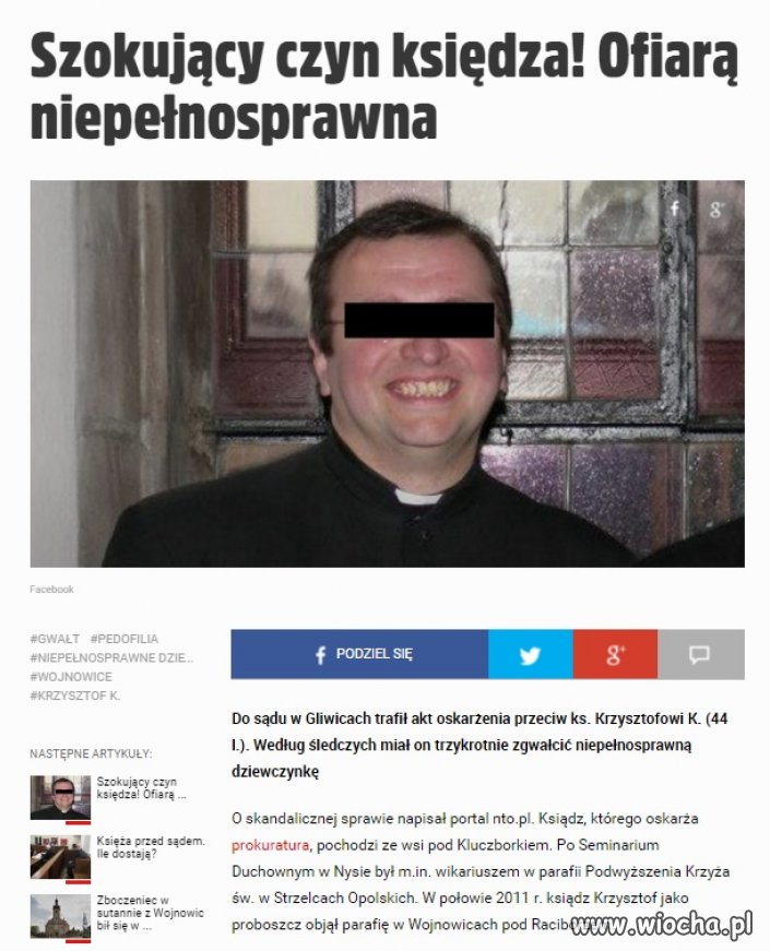 Uśmiechnięta gęba pedofila...