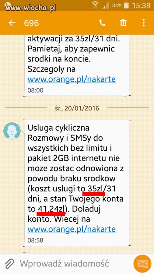 ORANGE nadmiar środków równoznaczny z ich brakiem.