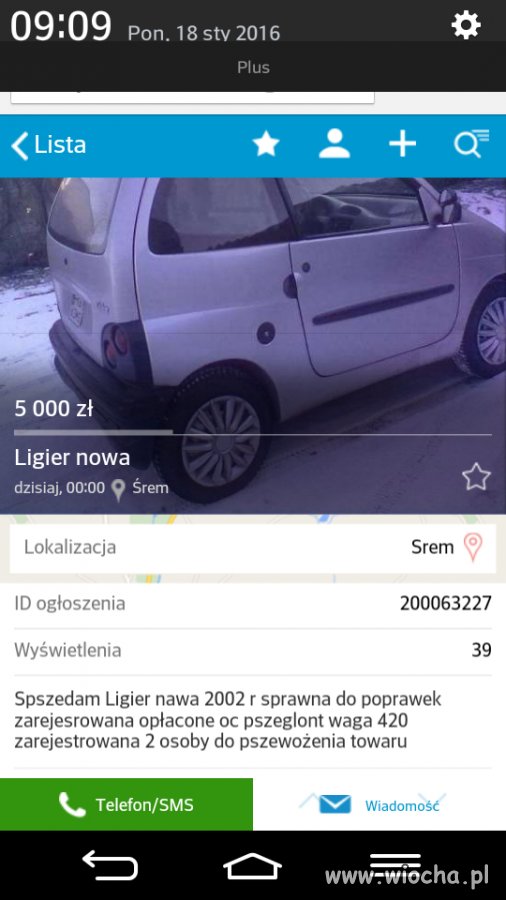 Patrząc na jego ogłoszenie wnioskuje