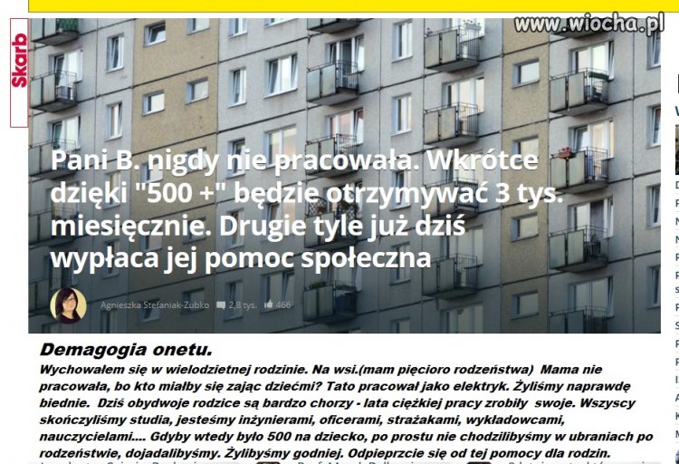 Odwalcie się od "500" zł na dziecko