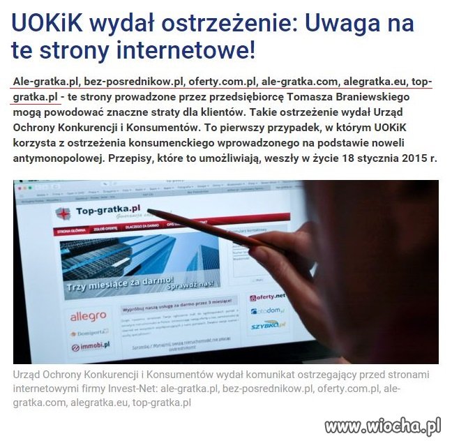 Uwaga na te strony