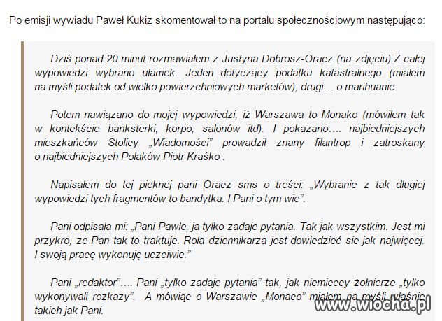 Obiektywne media wg obrońców.