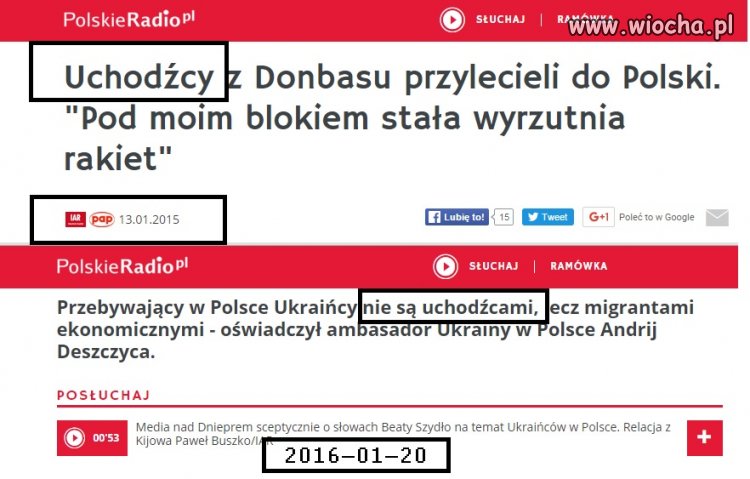 Za PO to byli uchodźcy, za PIS nie są