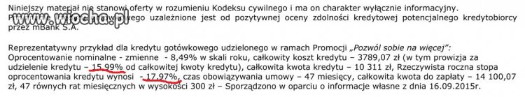 Promocyjny kredyt mBanku