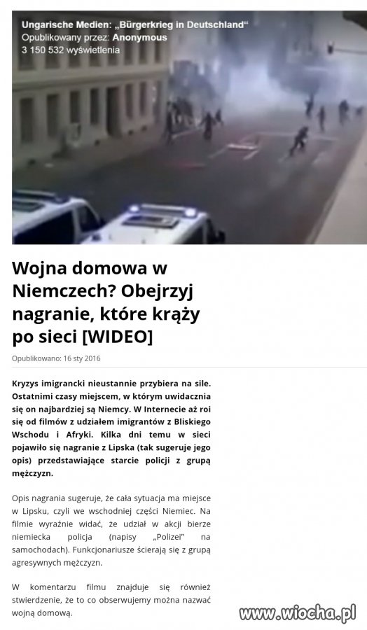 Walki na ulicach Niemcy walczą z Policją.