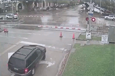 Szlaban do połowy jezdni