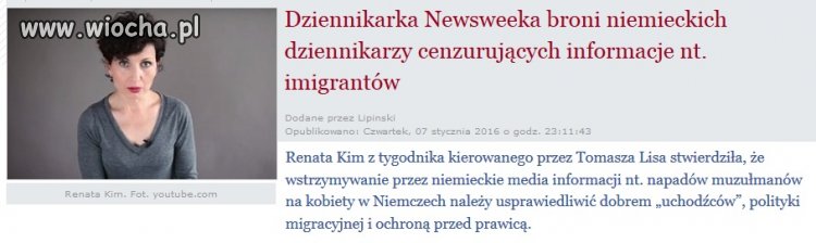 Poprawna politycznie dziennikarka Tomasza Lisa