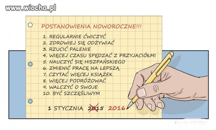 Postanowienia się jakoś nie zmieniają