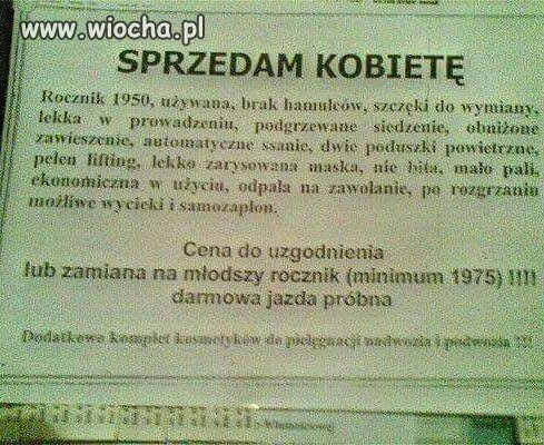 Sprzedam kobiete